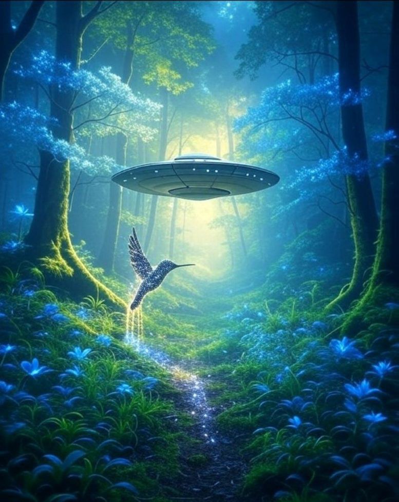 我们飞出源头，像星尘一样滴下光......