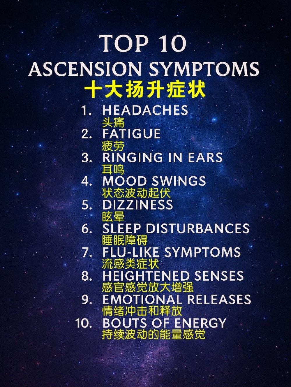 十大扬升症状——你没有生病，你只是在转变！
