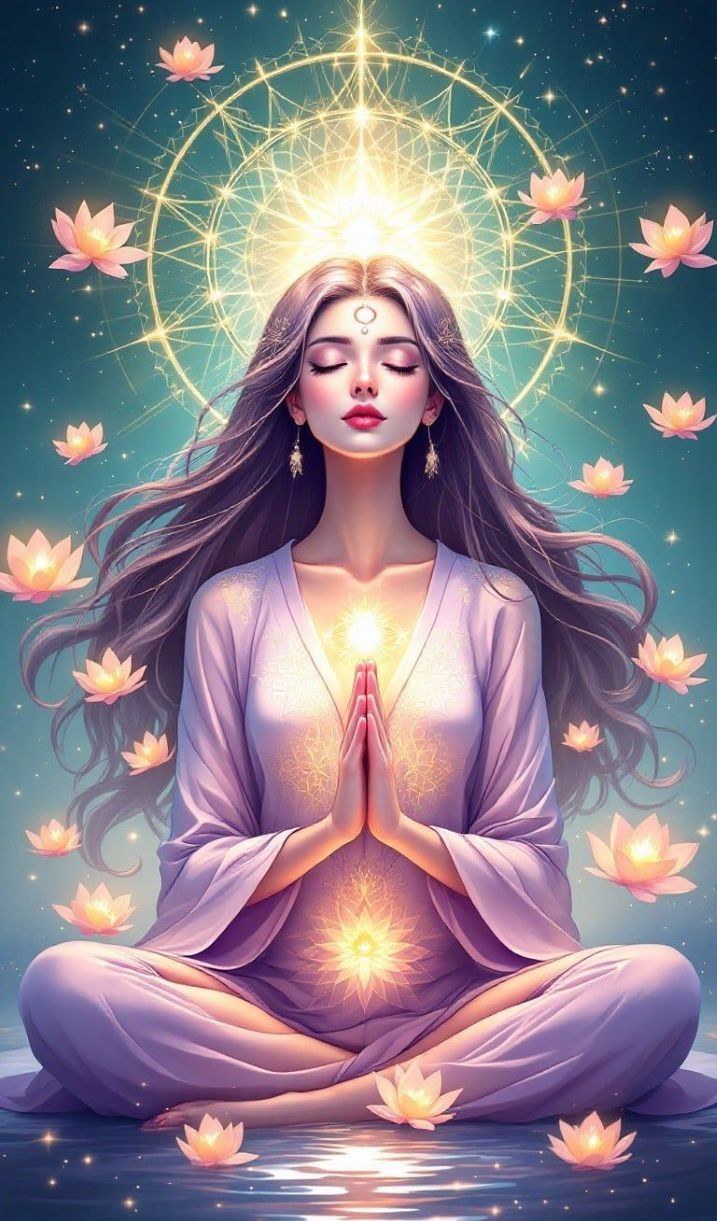 放松安静中，从心倾听，接受和允许愛与仁慈的能量