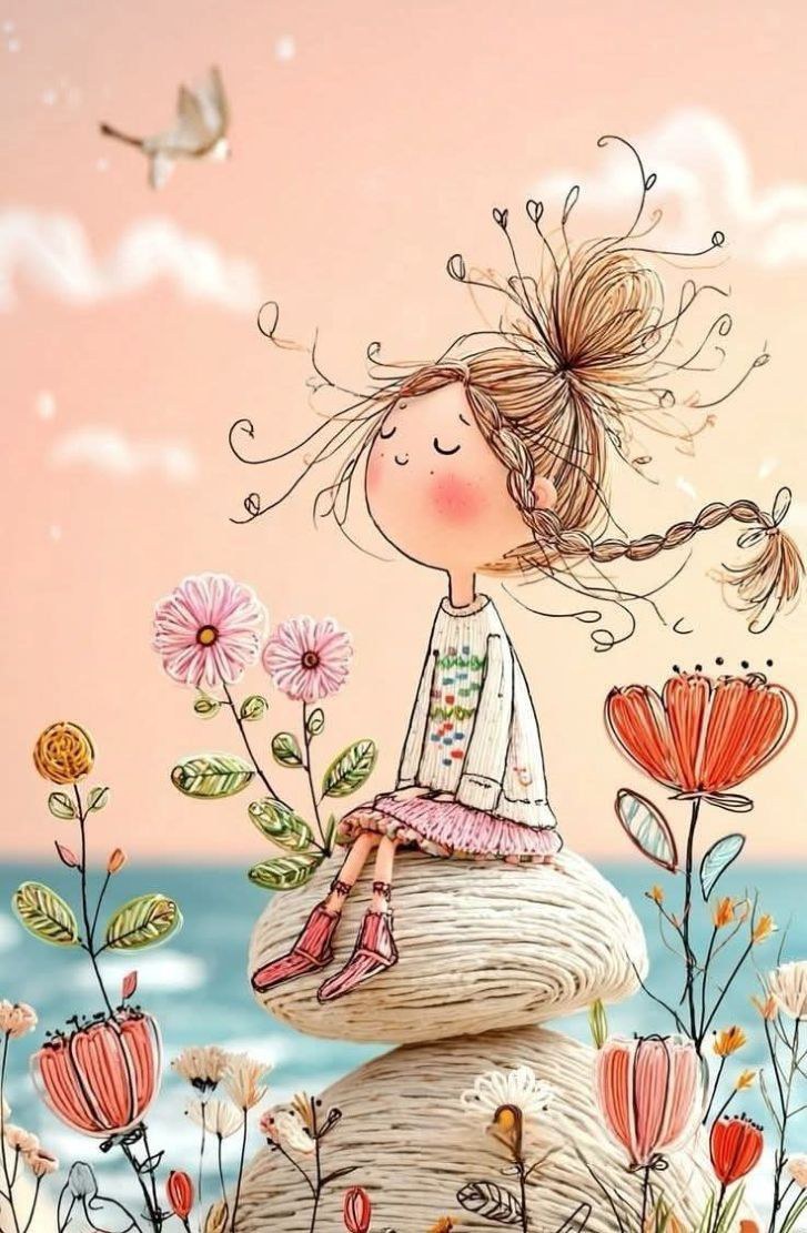 就这么安静地坐着，感受风……